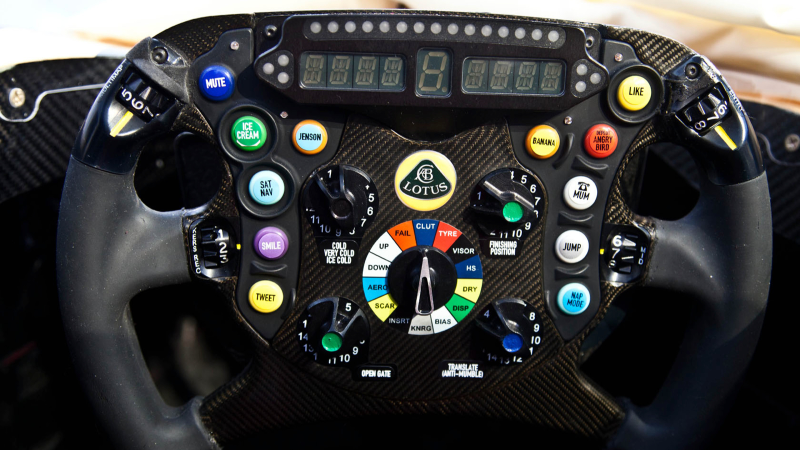 Illustration for article titled The 2013 Lotus F1 Car Has The World's Best Steering Wheel
